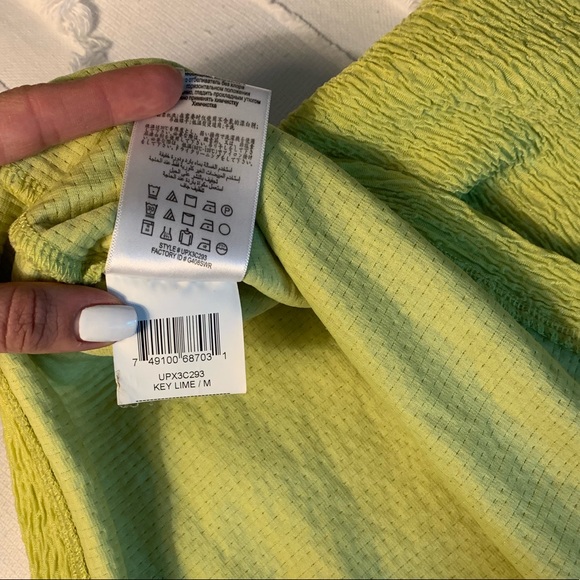 Neon Yellow Lime BCBGeneration Mini Skirt - Picture 7 of 8